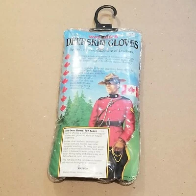 Guantes informales de cuero marrón vintage de vestido de piel de ciervo Watson NOS talla 12 Foto 1 de 4