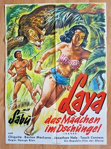 Jaguar - SABU - scarce German 1-sheet poster 1957 Chiquita - Africa - Picture 1 of 1