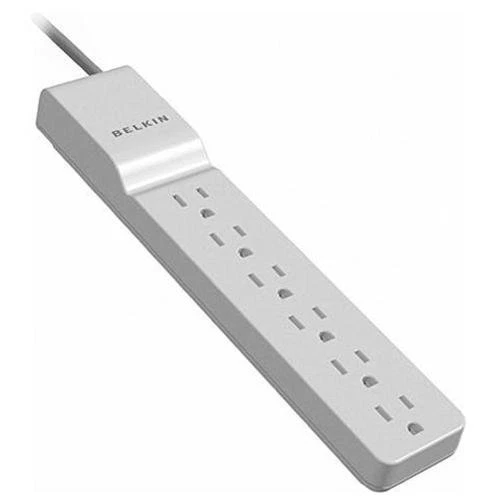 BELKIN SURGE PROTECTOR, 4ft CORD, WHITE (BE106000-04) FOR ONLY $7 !!!!!!! - Image 1 of 1