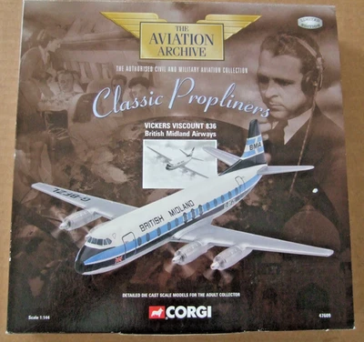 ARCHIVO DE AVIACIÓN CORGI VICKERS VISCOUNT 836 BRITISH AIRWAYS 1:144 47609 Foto 1 de 4