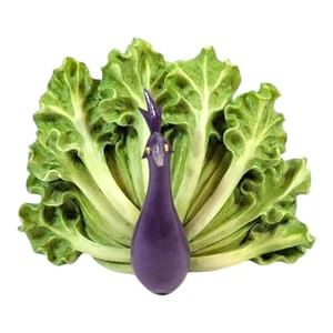 Enesco Pfau anthropomorpher hausgemachter Gemüse-Chinakohl 2008 - Bild 1 von 8