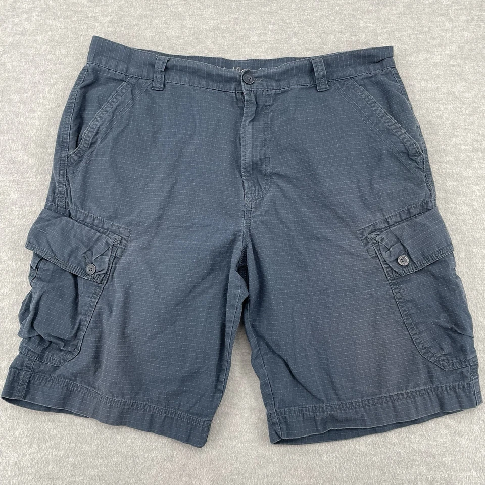 Y2K Calvin Klein Cargo Shorts Men's Size 36 Navy Blue Ripstop Faded Vintage - Image 1 of 4