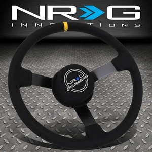 NRG INNOVATIONS RST-380MB-A 380MM 3" PLATO PROFUNDO PREMIUM GAMUZA AGARRE VOLANTE - Imagen 1 de 5