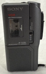 Vintage Sony Nagrywanie głosowe M-529V Mikrokaseta-Korder Testowany - Zdjęcie 1 z 6