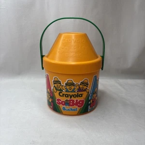 Vintage 1989 Crayola Crayons So Big Bucket Crayon Storage w Handle Binney Smith - Picture 1 of 13