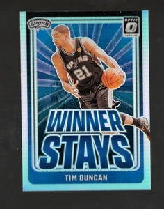2024-25 Donruss Optic Basketball Winner Stays Silver Prizm Tim Duncan. - Bild 1 von 3