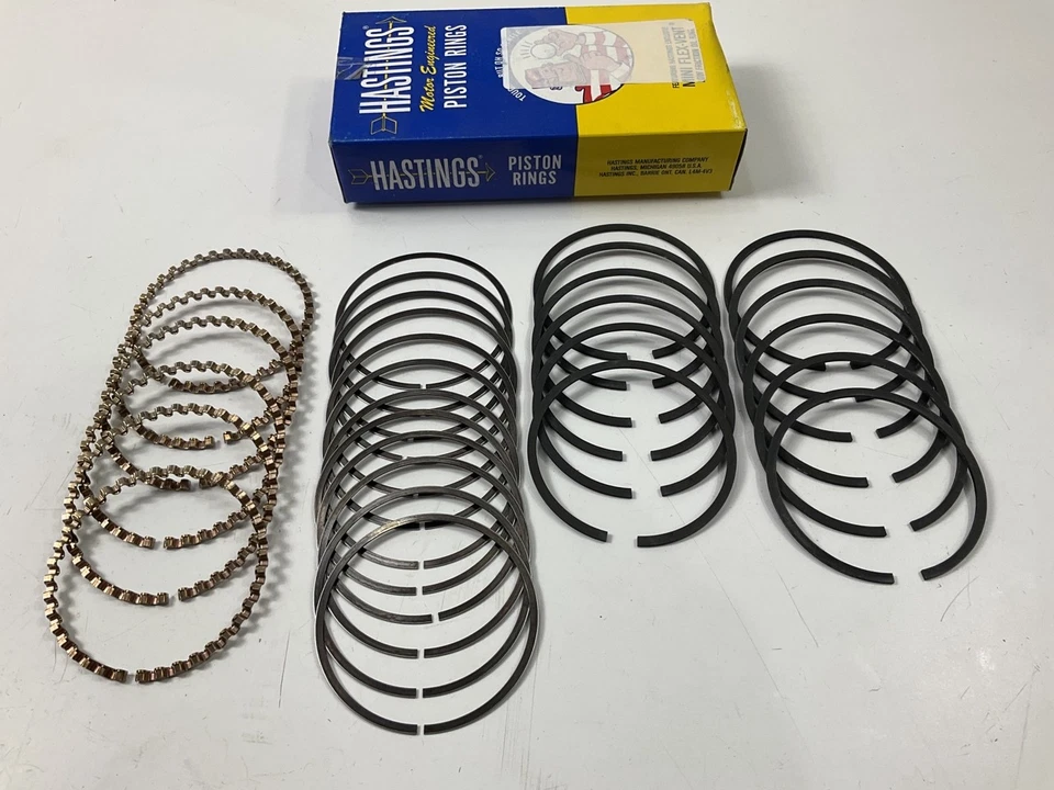 Anillos de pistón del motor Hastings 834 - estándar para Jeep Tornado 230-L6 1962-1966 Foto 1 de 2