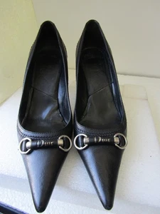 Dior Pumps, Schwarz, Leder, Vintage, Top, Gr. 38,5 - Bild 1 von 7