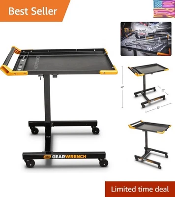 Versatile Adjustable Work Table 35-48" - Your Essential Mobile Garage Assistant - Image 1 of 4