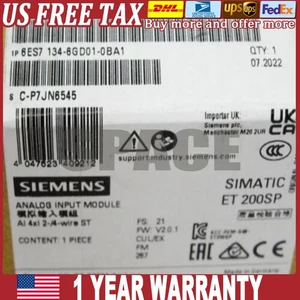 New Siemens 6ES7 134-6GD01-0BA1 6ES7134-6GD01-0BA1 ANALOG INPUT US FREE TAX - Picture 1 of 3