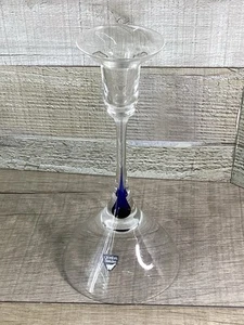 Orrefors INTERMEZZO Blue Candlestick Holder - Picture 1 of 4