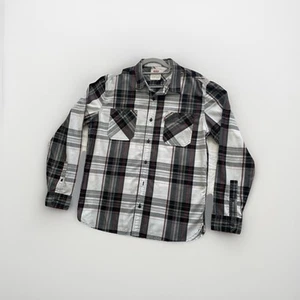 Levis Flanellhemd Herren Erwachsene M Knopfleiste Selvedge kariert schwarz grau weiß - Bild 1 von 9