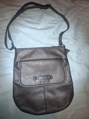 Franco Sarto Metallic Gold Crossbody Bag Purse Handbag Adjustable Strap Clean - Image 1 of 4