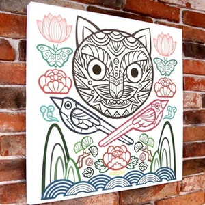 Obra de Arte Hojakdo Ilustración Pintura Tamaño L Tigre Urraca Pino K-POP Cazador de Demonios - Imagen 1 de 8