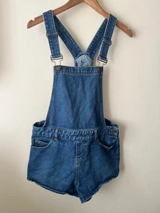 New Look Dungarees Size 10 Blue Denim Short Casual Summer - Picture 1 of 7