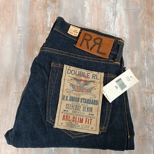 RRL Ralph Lauren Double RL Selvedge Denim Jeans Size 29x30 Mens New - Picture 1 of 12