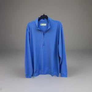 Donald Ross Men Striped Long Sleeve Golf Shirt Blue Size Large  - Picture 1 of 5