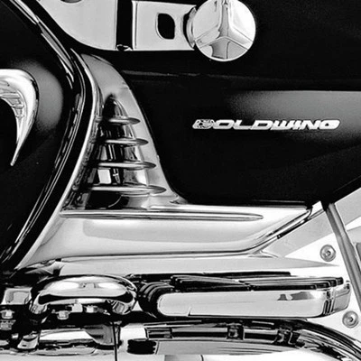 For Honda Goldwing 1800 2001-2008 Kuryakyn Louvered Chrome Battery Box Covers Foto 1 de 3