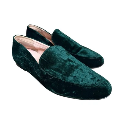 Mocasines de terciopelo verde cecile para mujer talla 8 J Crew Foto 1 de 4