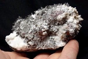 4" BOTRYOIDAL FLUORITE with DOGTOOTH CALCITE and QUARTZ from Chihuahua, Mexico - Picture 1 of 12