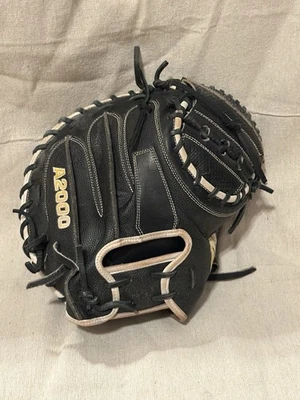 "Guante de receptor de béisbol negro Wilson A2000® WBW100995335 33,5"" ¡USADO EN EXCELENTE ESTADO! Foto 1 de 4