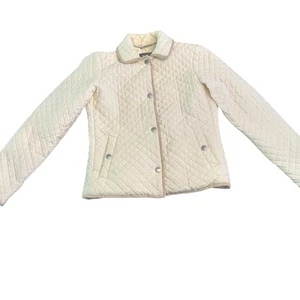 Ralph Lauren Steppjacke Nylon, Baumwolle Damen Druckknopf Kragen P/P Creme - Bild 1 von 7