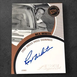 Rex White PACK PULLED NASCAR signed card 2007 PRESS PASS AUTHENTICS SIGNINGS - Picture 1 of 2