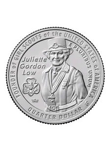 Quarter, cuarto de dólar 2025 Juliette Gordon Low ceca P sin circular. - Imagen 1 de 2