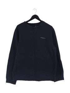 Crosshatch Men's Jumper L Blue Cotton with Polyester Crew Neck Pullover - Picture 1 of 6