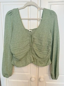 H&M Women's Green Blouse Size M - Picture 1 of 2