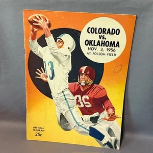 Vintage Football Program Print Ad Bracket 1956 Colorado Oklahoma Folsom Field OU - Picture 1 of 5