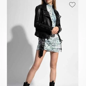 AllSaints Elena Perpetua Größe 10 weiches grau/blaues Minikleid formelle Streetwear - Bild 1 von 11