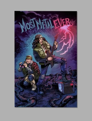 Eddie Munson Shredding Print - Stranger Things Wall Art 11" x 17" pôster Vecna - Imagem 1 de 3