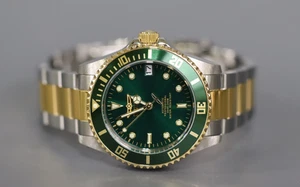 INVICTA Pro Diver Lady 36 mm acero inoxidable dorado + acero esfera verde NH35A automático - Imagen 1 de 6