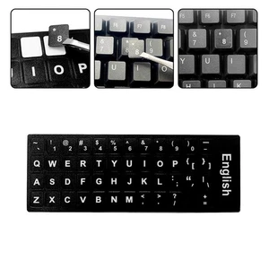.English Letters Keyboard Stickers Frosted PVC Tablet Keyboard US New V3H7 - Afbeelding 1 van 15
