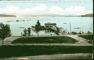 Quebec - Lake St-Joseph - View of the Warf from the Hotel - 1907 - Picture 1 of 2