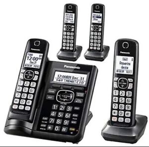 Panasonic Cordless Phone System with Answering Machine KX-TGF544B (4Handsets)