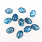 10pcs 13x18mm Natural Blue Crazy Agate Stone Oval CAB CABOCHON DIY Jewelry