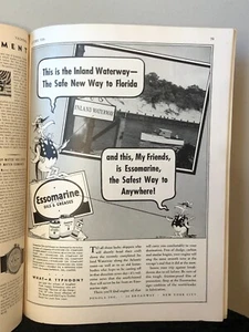 Dr Seuss Art Ad, October 1936 Esso Marine, Yachting Magazine - Picture 1 of 10