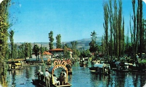 Floating Gardens of Xochimilco Mexico City, Mexico Vintage PC - Picture 1 of 2