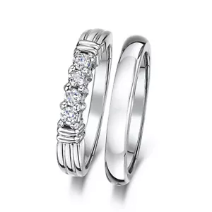 Cobalt Engagement & Wedding Band Bridal Set Rings 3mm - Picture 1 of 5