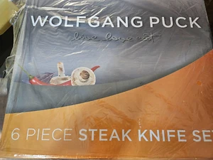 Brand New Wolfgang Puck 6 Piece Steak Knife Set Stainless Steel - Picture 1 of 2