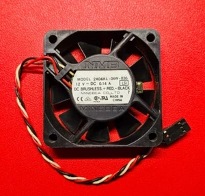 NMB Minebea 2406KL-04W-B36, 12v DC, 0.14 A, 60mm, 60mm, 15mm Brushless Fan, NEW - Picture 1 of 2