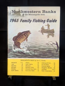 De colección 1965 MN Minnesota Family FISHING GUIDE arte por LES KOUBA 31 páginas 6"x4,5" - Imagen 1 de 4