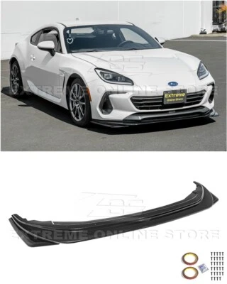 Para Subaru BRZ 22-Up | Divisor de labios delantero negro brillante estilo espíritu artesanal Foto 1 de 4