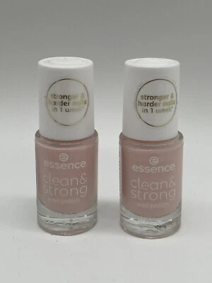 2x Essence Clean & Strong Nail Polish/Nagellack 01 Pink Clouds (sheer)  2x 8ml - Bild 1 von 2