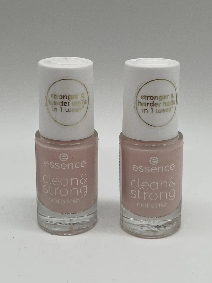 2x Essence Clean & Strong Nail Polish/Nagellack 01 Pink Clouds (sheer)  2x 8ml - Bild 1 von 2