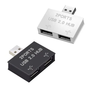 USB 2.0 A Male To Double USB Female Y Splitter Extension Hub For Desktop Laptop - Photo 1/10