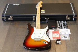 MINTY! Fender American Dlx Strat Plus Mystic Sunburst w Personality Cards + OHSC - Picture 1 of 21