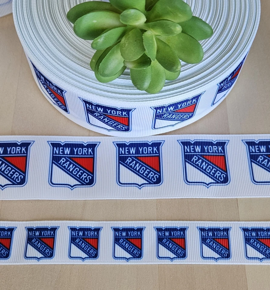Cinta de grosgrain de hockey de los New York Rangers de 7/8 y 1,5 (1 año) Foto 1 de 1